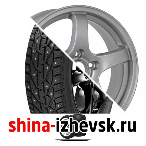 Колесо в сборе Tigar Ice 205/55 R16 T 94 + CrossStreet CR14 6.5xR16 5×112 ET46 DIA57.1 Серебристый в Ижевске